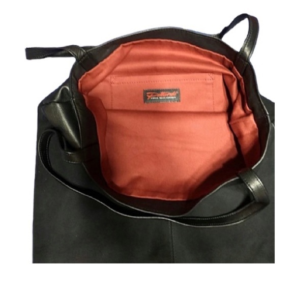 Pittards England Leather& Suede Tote Book Bag EUC - Picture 8 of 12